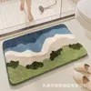 Alfombrilla Pequeña Floral Fresca para Piso de Baño Manta de Dibujos Animados para Mesita de Noche de Dormitorio Alfombrilla Resistente a Manchas para Entrada Felpudo para Puerta de Entrada Alfombra Decorativa para Sala de Estar