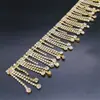 Cadena de Pedrería Hecha a Mano con Borla Cadena de Borlas Decoración para Vestido Xiuhe Disfraz de Escenario Zapatos Sombreros Accesorios de Ropa