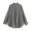 Comercio Exterior Transfronterizo Ropa de Mujer Primavera 2026 Estilo Europeo y Americano Camisa de Rayas con Bolsillo Decorado con Lazo para Mujer B482803