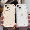 Funda popular para iPhone 14 con forma de corazón color dopamina, cubierta protectora suave para Apple 17 Pro Max