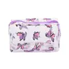 Estilo Ins Coreano Hyuna Margarida Transparente Bolsa de Maquiagem Transfronteiriça Portátil à Prova d'Água Grande Capacidade Armazenamento Bolsa de Higiene Pessoal para Viagem