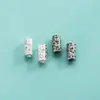 Accesorios de Plata de Ley S925 para Atraer Riqueza y Buena Fortuna, Cuentas Pequeñas de Barril para Pulseras de Cuerda Hechas a Mano DIY, Cuentas Sueltas de Cristal para Pulseras