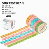 Série Sol de Primavera Caixa Floral Colorida Fita Washi Material para Diário DIY Bordas de Colagem Adesivos