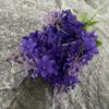 Decoración del hogar, 5 tenedores, simulación de jacinto, delphinium violeta, decoración de boda, camino de plomo, flor falsa al por mayor
