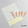 Pegatinas para Uñas con Moño 3D Estéreo Cinta Corbata de Moño Francesa Blanco y Negro Rosa Azul Pegatinas para Uñas Decoraciones DIY