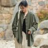 Chaqueta tipo cárdigan de manga larga con botones de algodón y lino de estilo retro chino para comercio exterior transfronterizo, moda femenina zen