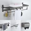 Estante para toallas color gris plomo sin perforaciones estante de almacenamiento para baño baño inodoro colgante para toallas de baño traje al por mayor