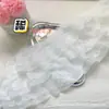 Falda blanca de gasa de tres capas con encaje, plisada, con dobladillo y puños rizados, vestido de muñeca con dobladillo de falda extendido, accesorios de tela