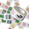 500 Hojas/Rollo Pegatinas en Rollo Serie Original de Libros para Decoración Estuche de Teléfono DIY Monopatín Taza de Agua Pegatinas de PVC Transfronterizas