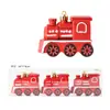 Adornos Pequeños con Forma de Tren Pintado de Navidad Decoraciones para Árbol de Navidad Decoración de Atmósfera Festiva Bolas Colgantes de Plástico Amazon