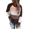 2020 comercio exterior transfronterizo original nuevo estación independiente wish Amazon ebay otoño e invierno suéter de punto con combinación de colores ropa de mujer