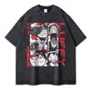 Camisetas de Shanks Vintage Lavadas Camiseta de Anime One Piece Overs
