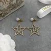 Pendientes Cd de Latón Vintage Estilo Dior para Mujer, Pendientes Exagerados Populares Transfronterizos Europeos y Americanos con Pasadores de Plata 925, Venta al por Mayor desde el Fabricante