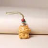 Chaveiro Pingente Estrela Esculpida em Tília Taihang Pingente de Celular Escultura em Madeira Maciça Chaveiro Criativo Pingente de Celular
