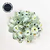 Nuevas Flores Pequeñas Florales de Gasa Hechas a Mano de 8 cm, Accesorios para Adornos de Cabello, Flores de Rosa de Tela Tridimensionales para Ropa DIY