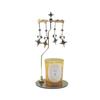 Set de Velas Navideñas con Aroma a Oro y Disco Delgado en Stock del Fabricante con Candelabro de Linterna Giratoria, Regalo Festivo para el Hogar