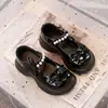 Zapatos de Princesa con Lazo para Niñas 2026 Primavera y Otoño Nuevos Elegantes Zapatos de Cuero Suave para Niños Zapatos Planos Casuales de Moda