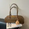 Bolsa de Bolos para Mujer 2025 Nueva Moda Otoño e Invierno Retro Versátil Bandolera con Letras Bolso de Hombro Cruzado