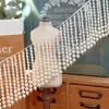 Acabamento de Renda com Franjas e Pérolas de Alta Resistência Fio de Miçangas para Cortina DIY Hanfu Xiapie Punho de Cheongsam Gola Fio com Miçangas Fita de Miçangas