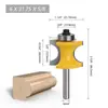 Cortador Recto de Media Caña con Rodamiento de 6/6.35/8/12/12.7mm Cortador de Fresado de Bola Cortador de Fresado para Varillas de Madera Máquina de Grabado Fresadora para Carpintería