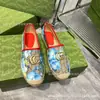 Versión Alta G Casa Bordado Estampado Zapatos de Pescador Otoño 2024 Suela de Goma Tejida Piel Boca Baja Casual Zapatos para Mujer