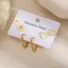 Novo Conjunto de Brincos Geométricos Estilo Coreano para Mulheres, Borboleta, Triângulo, Flor, Quadrado, Design de Nicho, Brincos da Moda
