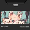 Mouse Pad Anime Hatsune Miku 2D Tamanho Grande Borda Travada Tapete de Mesa Pad para Esports e Jogos Em Estoque Venda por Atacado Personalizável