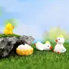 Micro Paisagem de Musgo Criativa Fofa Boneca Pato Pequeno Decoração DIY Miniatura Mini Enfeites de Resina