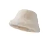 Sombrero de Cubo Grueso Cálido de Invierno de Stock Transfronterizo Versátil Sombrero de Pescador de Felpa Sombrero de Piel Sintética de Visón para Circunferencia de Cabeza Grande para Adultos