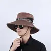 Chapéu de Sol para Homens, Chapéu de Pesca de Verão, Chapéu de Sol para Caminhada ao Ar Livre com Aba Larga, Chapéu de Proteção Solar Masculino, Chapéu de Pescador Leve