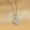 Collar de Zirconia Exquisita Microincrustada Versátil de Lujo Ligero Europeo y Americano para Mujer Cadena de Clavícula Simple de Moda para Celebridades de Internet Accesorios