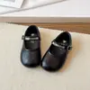 Zapatos de Cuero de Moda para Niñas 2026 Nuevos Estilos Primavera y Otoño Zapatos Mary Jane Redondos para Bebé Mocasines de Boca Baja con Suela Suave