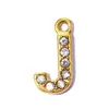 Pingente de Aço Inoxidável com 26 Letras Inglesas Cravejadas de Diamante DIY para Mulheres A-Z Brincos Pulseira Colar Pingente de Joia em Aço Titânio