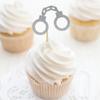 Tarjeta para pastel con esposas multicolores, gran oferta de comercio exterior, decoración para pastel con temática de policía, graduación y jubilación