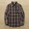 Coleção Outono 2026: Cardigã feminino casual estilo japonês com estampa xadrez oversized e manga longa, blusa xadrez artística