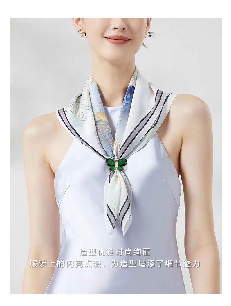 甜美轻奢风蝴蝶丝巾扣小众高级感昆虫方巾扣新品多功能