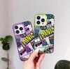 Capa de Celular Monstro Excêntrico Ipanic Estilo Graffiti Americano para iPhone 16, Estilo de Rua Hip-Hop, Capa Dura à Prova de Choque para Apple 17