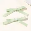 Pasador de Pinza para el Cabello con Lazo Estilo Ballet de 8CM Dulce Dopamina Algodón Poliéster Pinza Lateral para Niña Pinza para Flequillo Adorno para la Cabeza