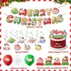 Conjunto de Decoração de Festa de Natal de Baozi Desenho Animado Banner Balões Enfeites de Favo de Mel Toppers de Bolo Decoração de Cena Festiva