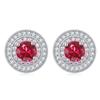 Brincos de Pedra Natural de Prata Esterlina de Alta Qualidade Constelação em Pó Diamante Zircon Diamante Redondo 925 Brincos Brincos de Nicho Atacado