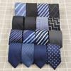 Corbata Rayada Básica Estrecha Hecha a Mano para Hombre, Nudo de Mano, Combinación de Camisa, Uniforme, Vestimenta Profesional de Negocios