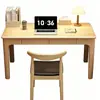 Escritorio de madera maciza para uso doméstico, adecuado para espacios pequeños, escritorio de noche para escribir, mesa larga de estudio para estudiantes en el dormitorio, escritorio de computadora para adultos