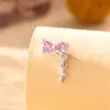 Henson Novo Estilo Menina Doce Microincrustado Zircônia Cabeça de Gato Brinco de Unha Ins Nicho Perfurador de Cartilagem Osso da Orelha Unha