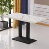 Mesa de negociación engrosada, habitación de hotel en alquiler, restaurante de comida rápida, juego de mesa y sillas para té de burbujas y bocadillos, cafetería, mesa cuadrada pequeña de color pizarra