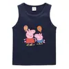 Roupas de Verão 2023 Colete Infantil Leitão Estilo Coreano Algodão Puro Camiseta Básica Casual Absorvente de Suor Doce Camiseta Regata Infantil
