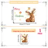 Adesivos de Natal transfronteiriços com vários designs de renas de Natal e flocos de neve, adequados para decorar janelas, portas de vidro e casas; Adesivos de janela eletrostáticos