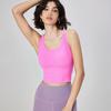 Huanpan Copo Fixo Plástico Bolha Colete de Yoga Treino de Corrida Bainha Estendida Sutiã Esportivo Costas Bonitas Fitness Intimates para Mulheres