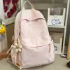 Mochila Bordada con Lazo Floral Suave Estilo Coreano para Niñas Salida Fresca de Verano Versátil Reductora de Edad Mochila Pequeña