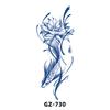 Tatuaje Adhesivo Herbal Semipermanente Transfronterizo Impermeable a Prueba de Sudor Jugo Media Manga Tatuaje Antirrealista Adhesivo de Alfabeto para Hombres y Mujeres