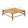 Sofá de Teca para Exteriores Jardín Patio al Aire Libre Madera Maciza Exterior Anti-Corrosión Ratán Patio Trasero Muebles de Ocio Combinación